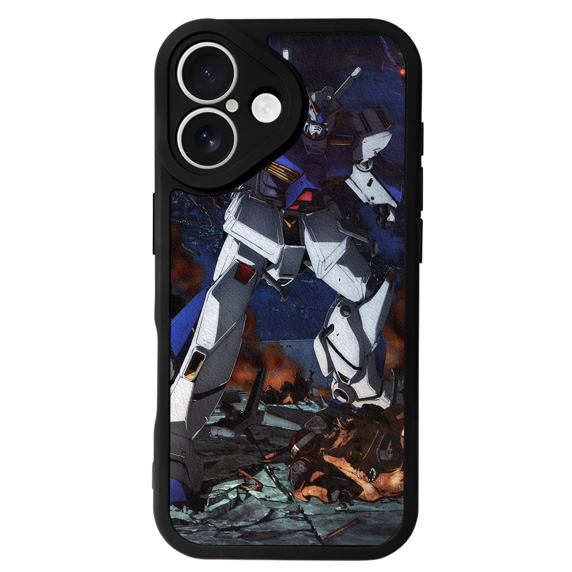 （画像用） 機動戦士ガンダム Mobile Suit Gundam 【iPhone 16シリーズ対応】シリコンスマホケース（レザー調） 材質：シリコン